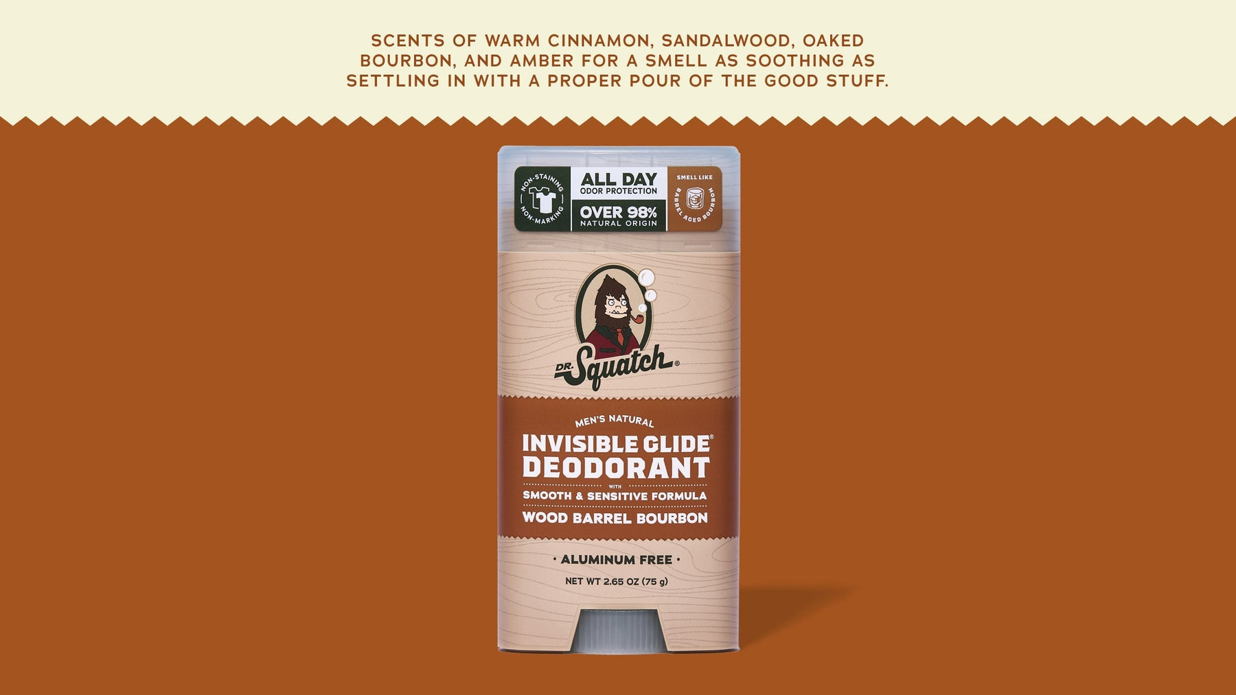 Wood Barrel Bourbon Invisible Glide Deodorant - Clean Mood