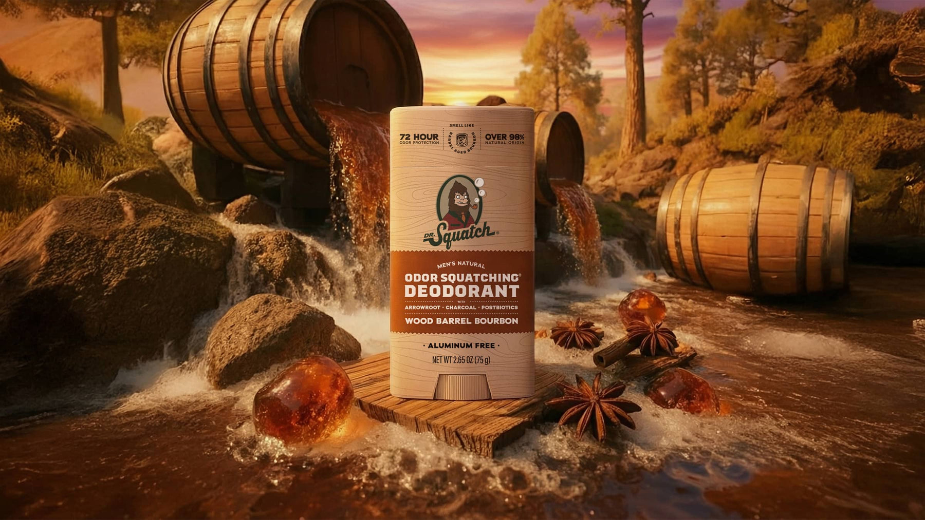 Wood Barrel Bourbon Deodorant - Fresh Start